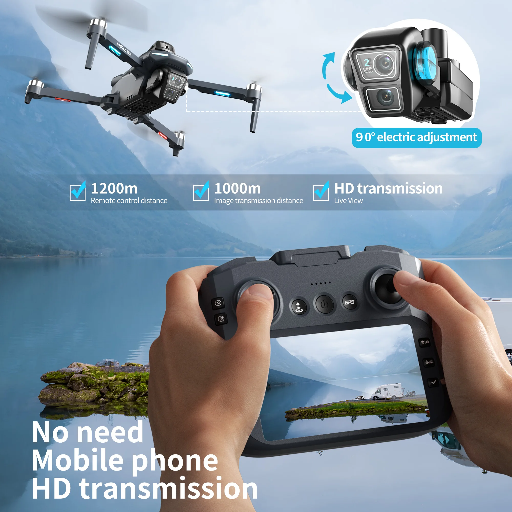 Original XT606 MAX GPS Drone 4 - Jjrc Drone X12 review and price